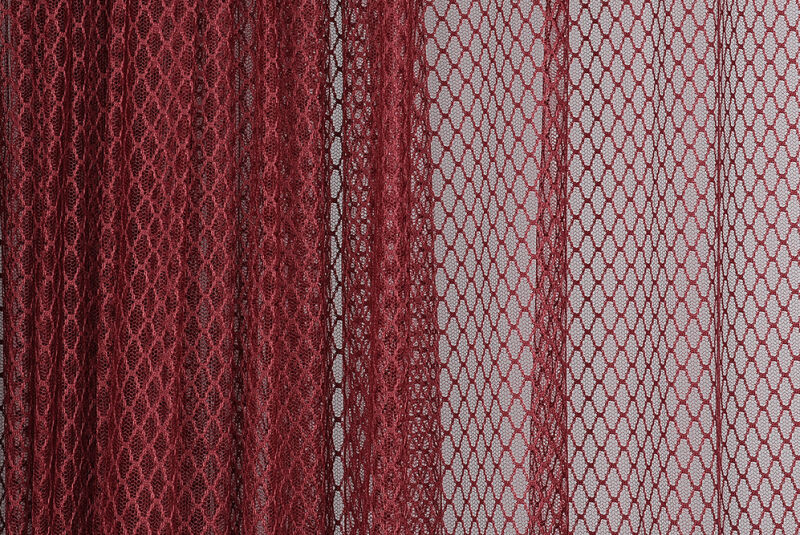 BAKLAVA BORDO RENK TEK KANAT Hazır dikilmiş Pileli Fon Perde 300*260 cm - 4