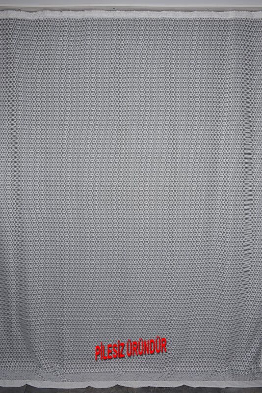 BAKLAVA MODEL KREM RENK PİLESİZ TEK KANAT Fon Perde 300*260 cm - 1