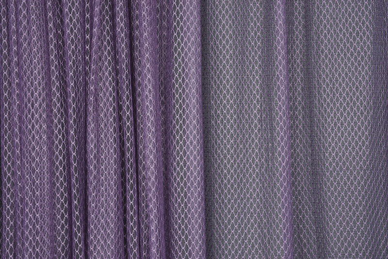 BAKLAVA MODEL MOR RENK TEK KANAT Hazır dikilmiş Pileli Fon Perde 300*260 cm - 2