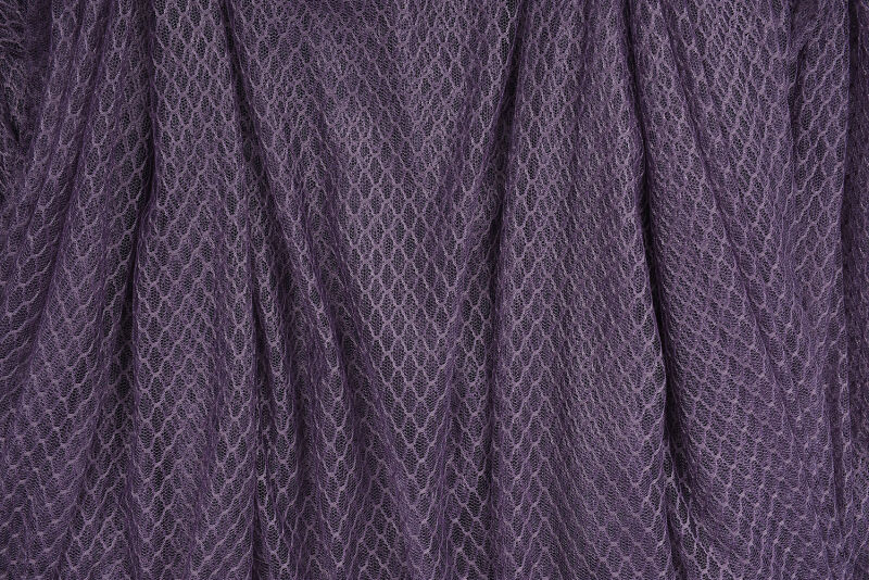 BAKLAVA MODEL MOR RENK TEK KANAT Hazır dikilmiş Pileli Fon Perde 300*260 cm - 8