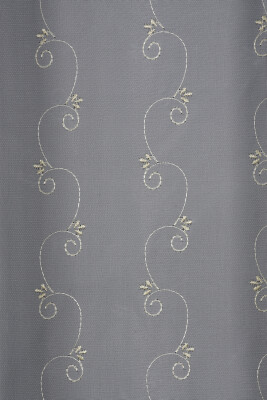 BRODE 1350 DESEN KREM RENK TEK KANAT Hazır dikilmiş Pileli Fon Perde 300*260 cm - 5