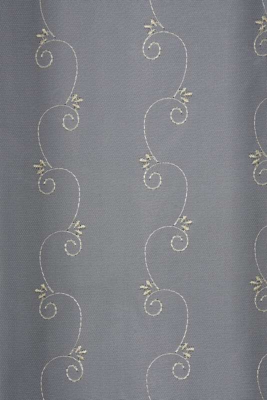 BRODE 1350 DESEN KREM RENK TEK KANAT Hazır dikilmiş Pileli Fon Perde 300*260 cm - 5