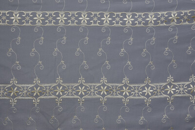 BRODE 1350 DESEN KREM RENK TEK KANAT Hazır dikilmiş Pileli Fon Perde 300*260 cm - 11