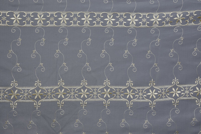 BRODE 1350 DESEN KREM RENK TEK KANAT Hazır dikilmiş Pileli Fon Perde 300*260 cm - 11