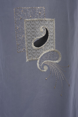 BRODE 1430 KIRIK BEYAZ RENK TEK KANAT Hazır dikilmiş Pileli Fon Perde 300*260 cm - 3