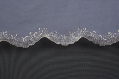 BRODE 1430 KIRIK BEYAZ RENK TEK KANAT Hazır dikilmiş Pileli Fon Perde 300*260 cm - 5