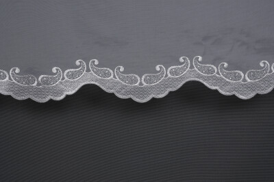 BRODE 1450 DESEN BEYAZ RENK TEK KANAT Hazır dikilmiş Pileli Fon Perde 300*260 cm - 6