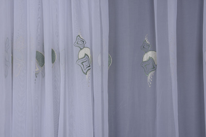 BRODE 1550 DESEN BEYAZ RENK TEK KANAT Hazır dikilmiş Pileli Fon Perde 300*260 cm - 3