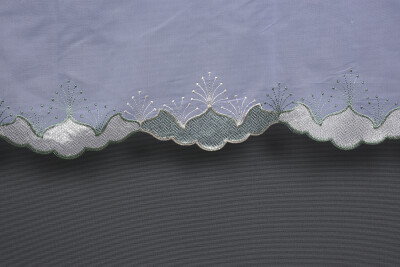 BRODE 1550 DESEN BEYAZ RENK TEK KANAT Hazır dikilmiş Pileli Fon Perde 300*260 cm - 5