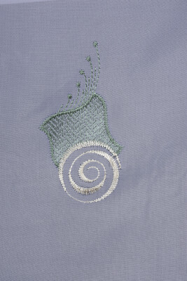 BRODE 1550 DESEN BEYAZ RENK TEK KANAT Hazır dikilmiş Pileli Fon Perde 300*260 cm - 9