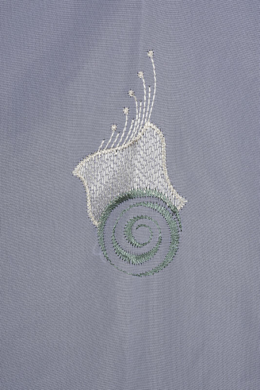 BRODE 1550 DESEN BEYAZ RENK TEK KANAT Hazır dikilmiş Pileli Fon Perde 300*260 cm - 10