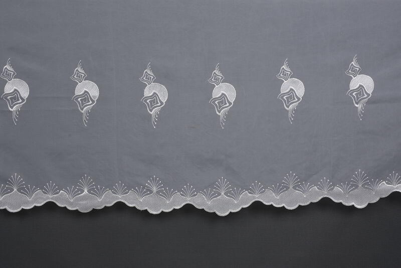 BRODE 1650 DESEN BEYAZ RENK TEK KANAT Hazır dikilmiş Pileli Fon Perde 300*260 cm - 4