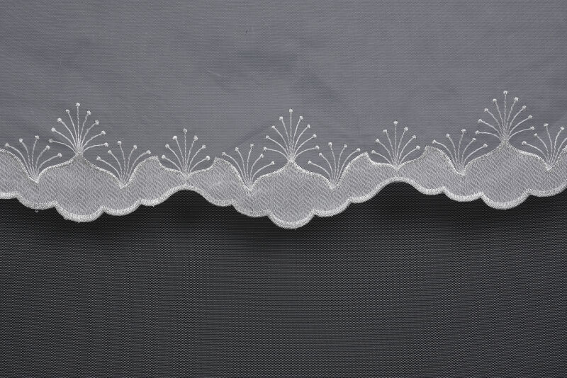 BRODE 1650 DESEN BEYAZ RENK TEK KANAT Hazır dikilmiş Pileli Fon Perde 300*260 cm - 10