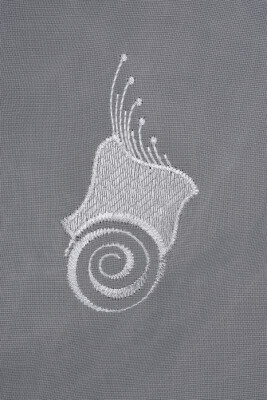 BRODE 1650 DESEN BEYAZ RENK TEK KANAT Hazır dikilmiş Pileli Fon Perde 300*260 cm - 11