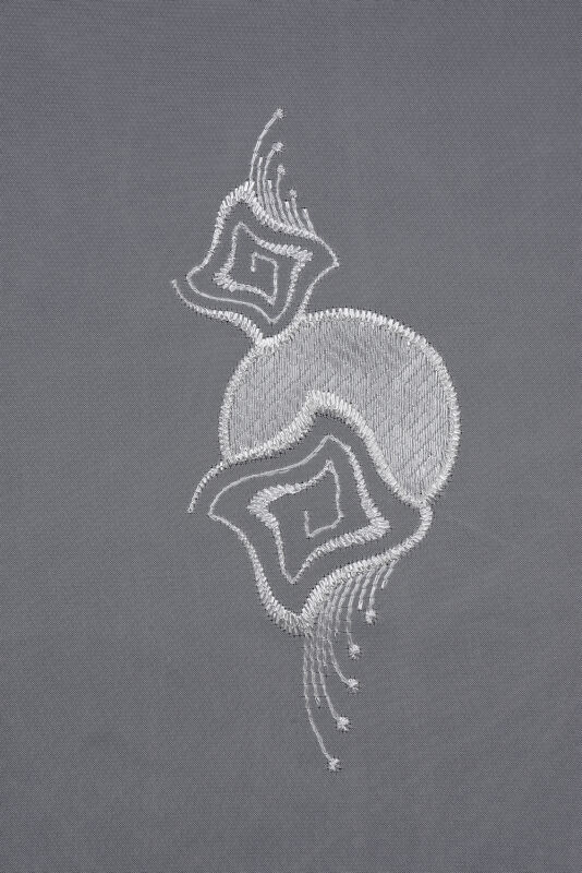 BRODE 1650 DESEN BEYAZ RENK TEK KANAT Hazır dikilmiş Pileli Fon Perde 300*260 cm - 12