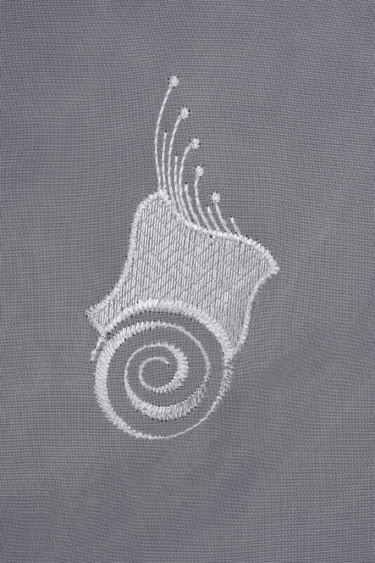 BRODE 1650 DESEN KIRIK BEYAZ RENK TEK KANAT Hazır dikilmiş Pileli Fon Perde 300*260 cm - 6