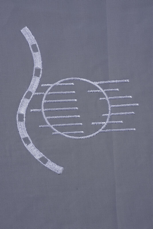 BRODE 1750 DESEN BEYAZ RENK TEK KANAT Hazır dikilmiş Pileli Fon Perde 300*260 cm - 3