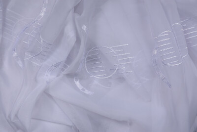 BRODE 1750 DESEN BEYAZ RENK TEK KANAT Hazır dikilmiş Pileli Fon Perde 300*260 cm - 6