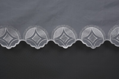 BRODE 1850 DESEN BEYAZ RENK TEK KANAT Hazır dikilmiş Pileli Fon Perde 300*260 cm - 3