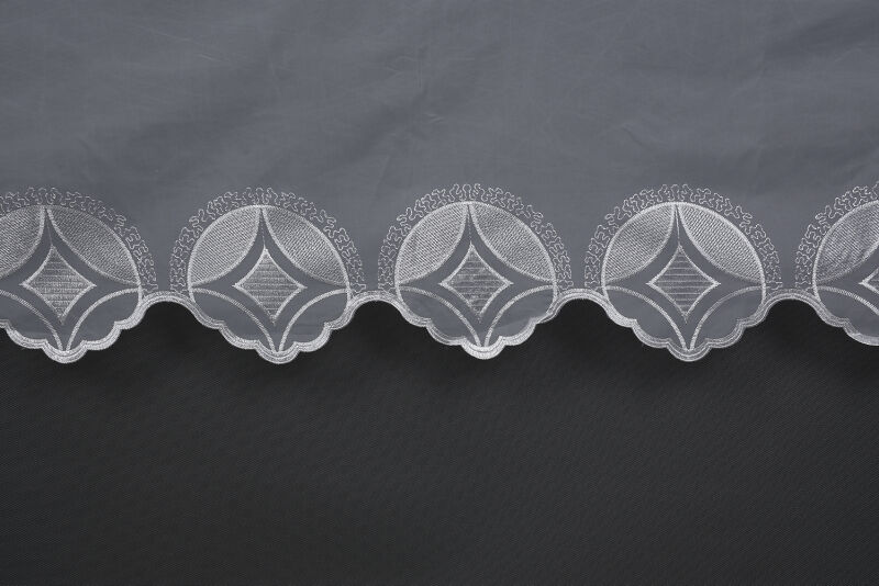 BRODE 1850 DESEN BEYAZ RENK TEK KANAT Hazır dikilmiş Pileli Fon Perde 300*260 cm - 3