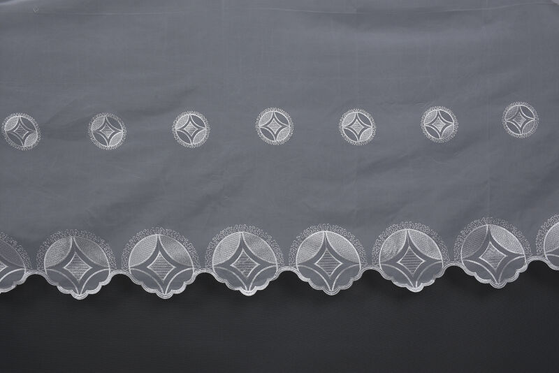 BRODE 1850 DESEN BEYAZ RENK TEK KANAT Hazır dikilmiş Pileli Fon Perde 300*260 cm - 4