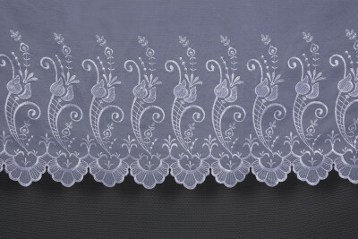 BRODE 2050 DESEN BEYAZ RENK TEK KANAT Hazır dikilmiş Pileli Fon Perde 300*260 cm - 3