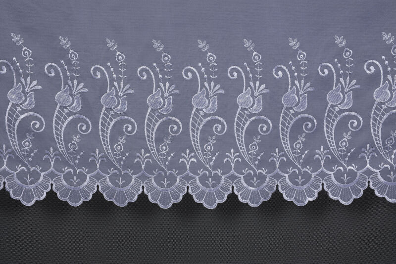 BRODE 2050 DESEN BEYAZ RENK TEK KANAT Hazır dikilmiş Pileli Fon Perde 300*260 cm - 3