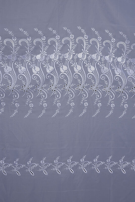 BRODE 2050 DESEN BEYAZ RENK TEK KANAT Hazır dikilmiş Pileli Fon Perde 300*260 cm - 4