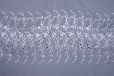 BRODE 2050 DESEN BEYAZ RENK TEK KANAT Hazır dikilmiş Pileli Fon Perde 300*260 cm - 5