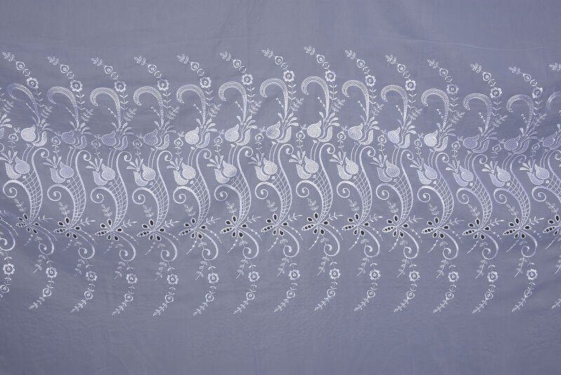 BRODE 2050 DESEN BEYAZ RENK TEK KANAT Hazır dikilmiş Pileli Fon Perde 300*260 cm - 5