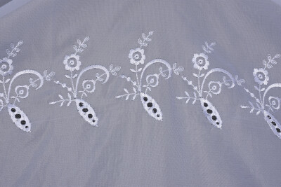 BRODE 2050 DESEN BEYAZ RENK TEK KANAT Hazır dikilmiş Pileli Fon Perde 300*260 cm - 6