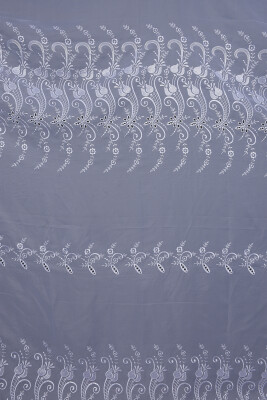 BRODE 2050 DESEN BEYAZ RENK TEK KANAT Hazır dikilmiş Pileli Fon Perde 300*260 cm - 7