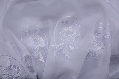 BRODE 2150 DESEN BEYAZ RENK TEK KANAT Hazır dikilmiş Pileli Fon Perde 300*260 cm - 8