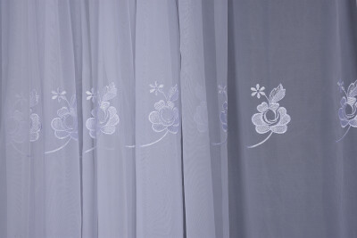 BRODE 2150 DESEN BEYAZ RENK TEK KANAT Hazır dikilmiş Pileli Fon Perde 300*260 cm - 13