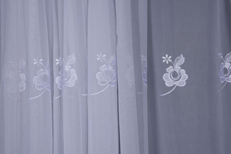 BRODE 2150 DESEN BEYAZ RENK TEK KANAT Hazır dikilmiş Pileli Fon Perde 300*260 cm - 13