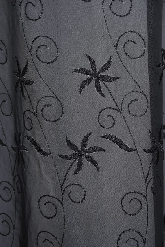 BRODE 2250 DESEN SİYAH RENK TEK KANAT Hazır dikilmiş Pileli Fon Perde 300*260 cm - 2