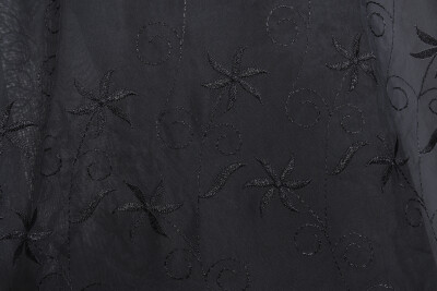 BRODE 2250 DESEN SİYAH RENK TEK KANAT Hazır dikilmiş Pileli Fon Perde 300*260 cm - 5