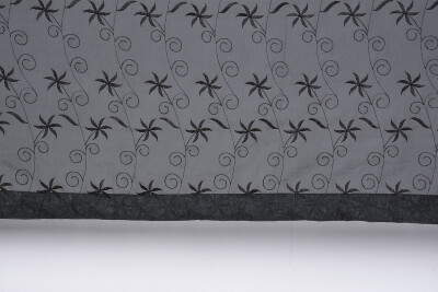 BRODE 2250 DESEN SİYAH RENK TEK KANAT Hazır dikilmiş Pileli Fon Perde 300*260 cm - 6