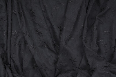 BRODE 2250 DESEN SİYAH RENK TEK KANAT Hazır dikilmiş Pileli Fon Perde 300*260 cm - 9