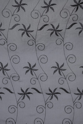 BRODE 2250 DESEN SİYAH RENK TEK KANAT Hazır dikilmiş Pileli Fon Perde 300*260 cm - 13