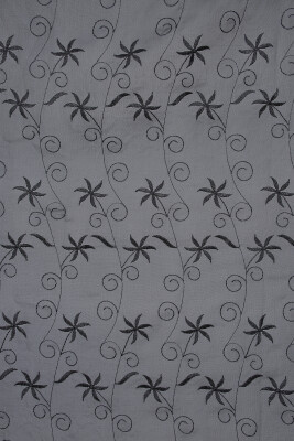 BRODE 2250 DESEN SİYAH RENK TEK KANAT Hazır dikilmiş Pileli Fon Perde 300*260 cm - 14