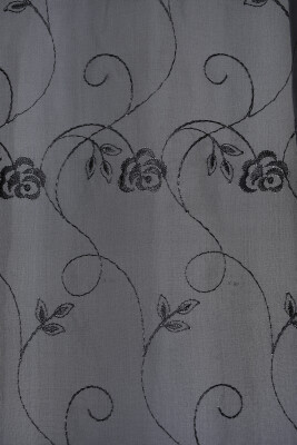 BRODE 2350 DESEN SİYAH RENK TEK KANAT Hazır dikilmiş Pileli Fon Perde 300*260 cm - 3