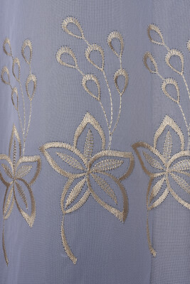 BRODE 2550 DESEN BEYAZ RENK TEK KANAT Hazır dikilmiş Pileli Fon Perde 300*260 cm - 4