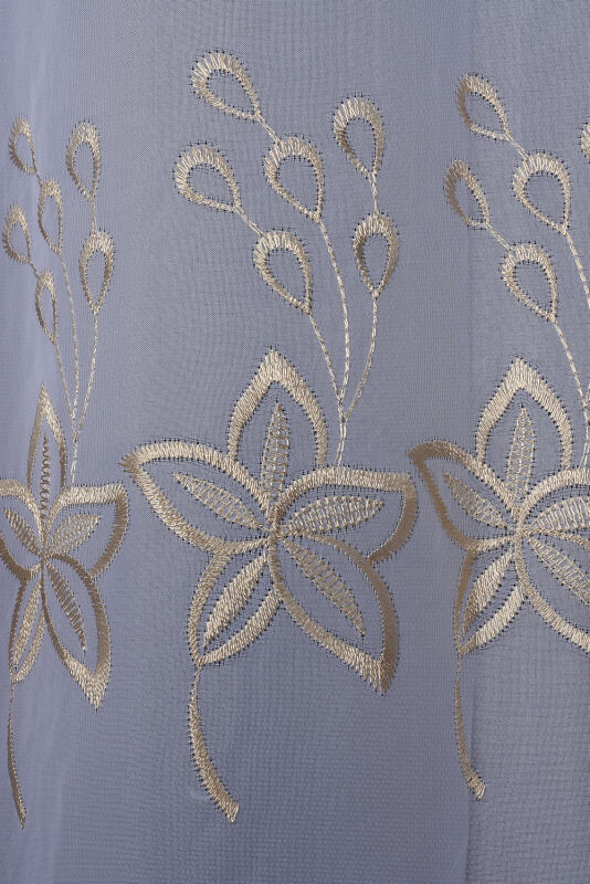 BRODE 2550 DESEN BEYAZ RENK TEK KANAT Hazır dikilmiş Pileli Fon Perde 300*260 cm - 4