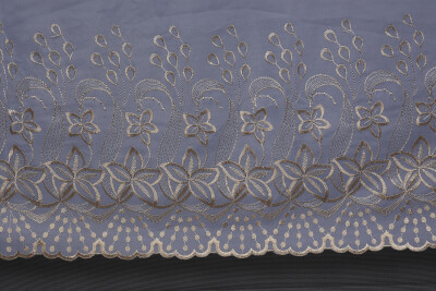 BRODE 2550 DESEN BEYAZ RENK TEK KANAT Hazır dikilmiş Pileli Fon Perde 300*260 cm - 5