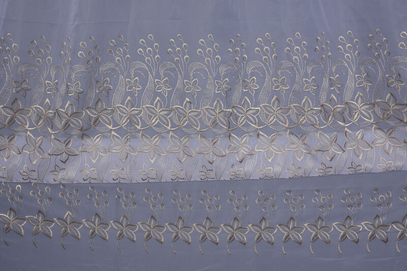 BRODE 2550 DESEN BEYAZ RENK TEK KANAT Hazır dikilmiş Pileli Fon Perde 300*260 cm - 7