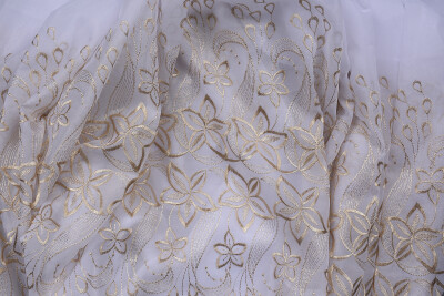 BRODE 2550 DESEN BEYAZ RENK TEK KANAT Hazır dikilmiş Pileli Fon Perde 300*260 cm - 10