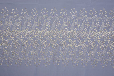 BRODE 2550 DESEN BEYAZ RENK TEK KANAT Hazır dikilmiş Pileli Fon Perde 300*260 cm - 15