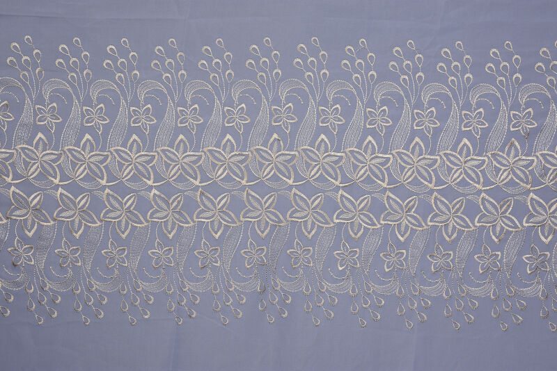 BRODE 2550 DESEN BEYAZ RENK TEK KANAT Hazır dikilmiş Pileli Fon Perde 300*260 cm - 15