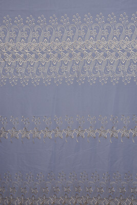 BRODE 2550 DESEN BEYAZ RENK TEK KANAT Hazır dikilmiş Pileli Fon Perde 300*260 cm - 16